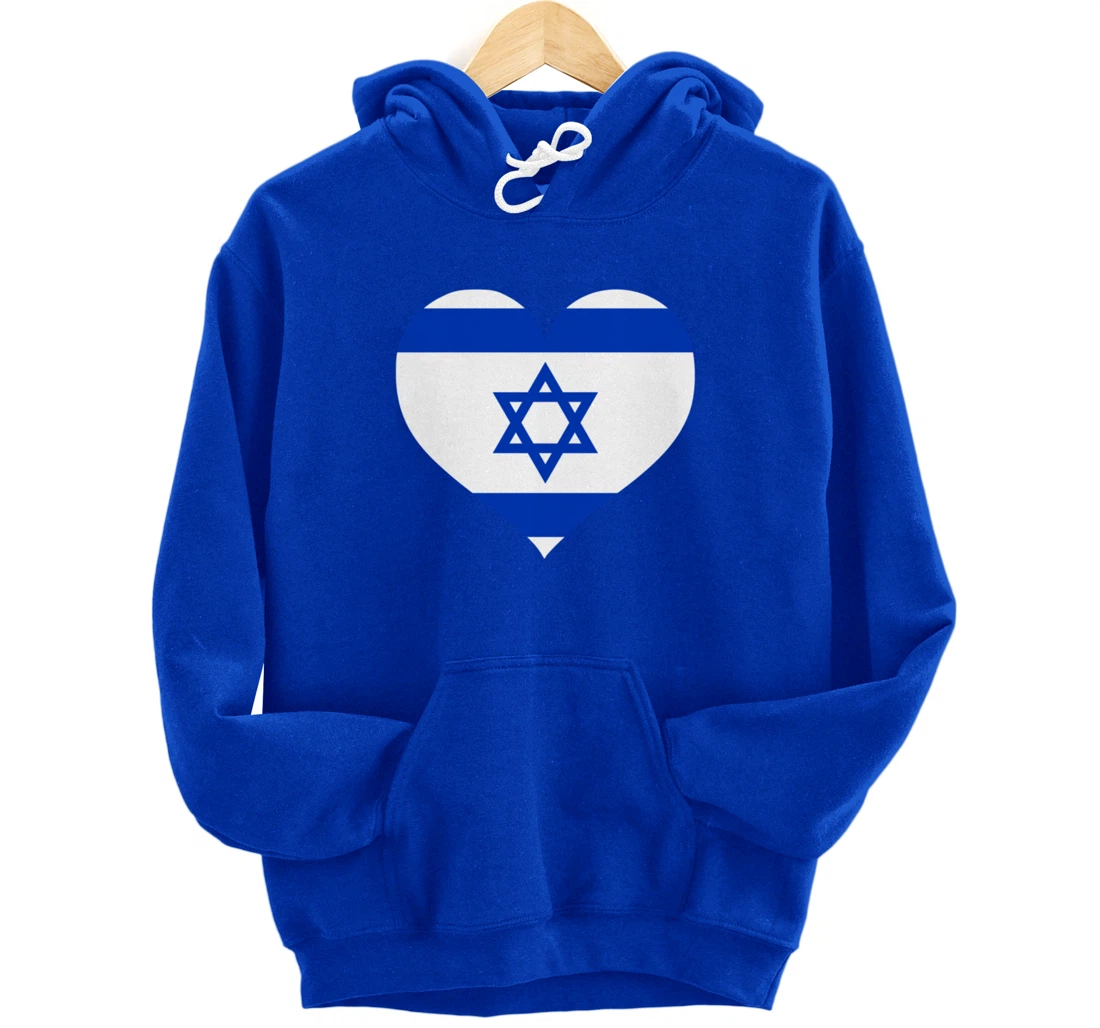 Israel Heart Pullover Hoodie