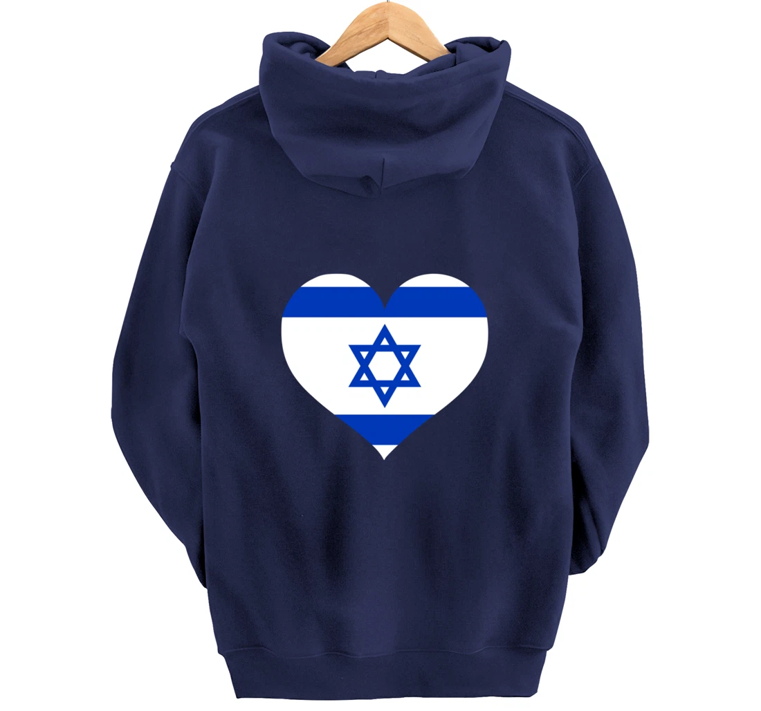 Israel Heart Pullover Hoodie
