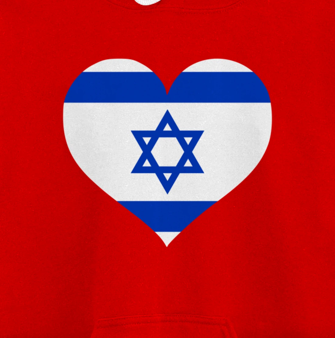 Israel Heart Pullover Hoodie