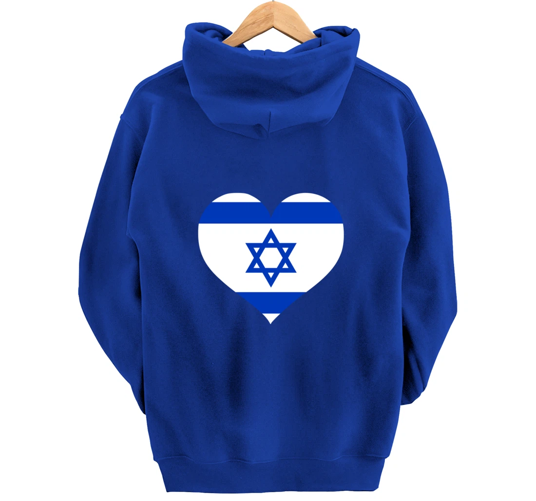 Israel Heart Pullover Hoodie