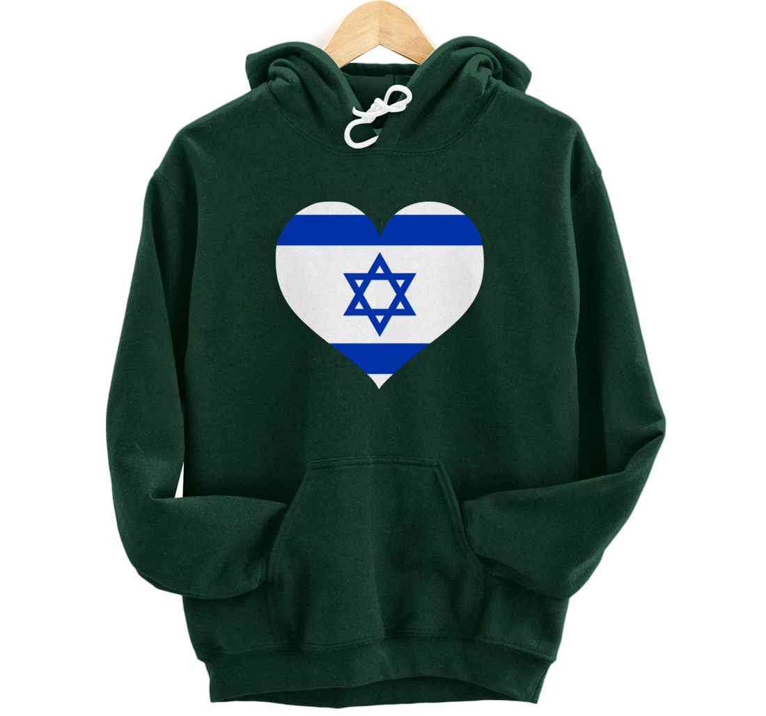Israel Heart Pullover Hoodie