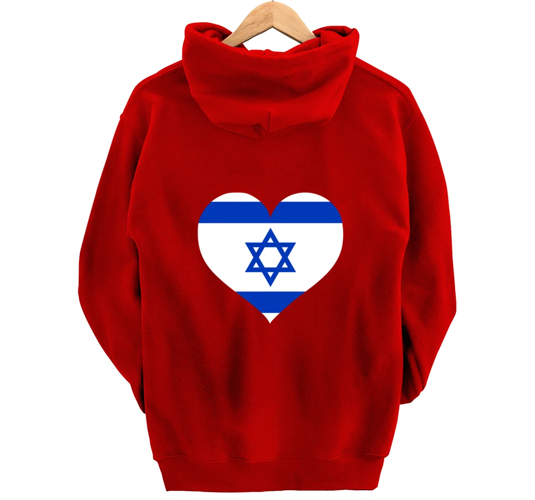 Israel Heart Pullover Hoodie
