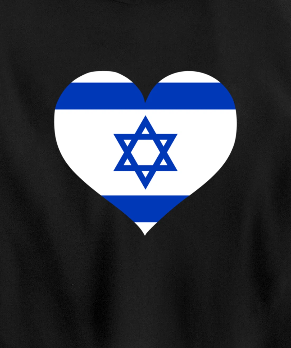 Israel Heart Pullover Hoodie