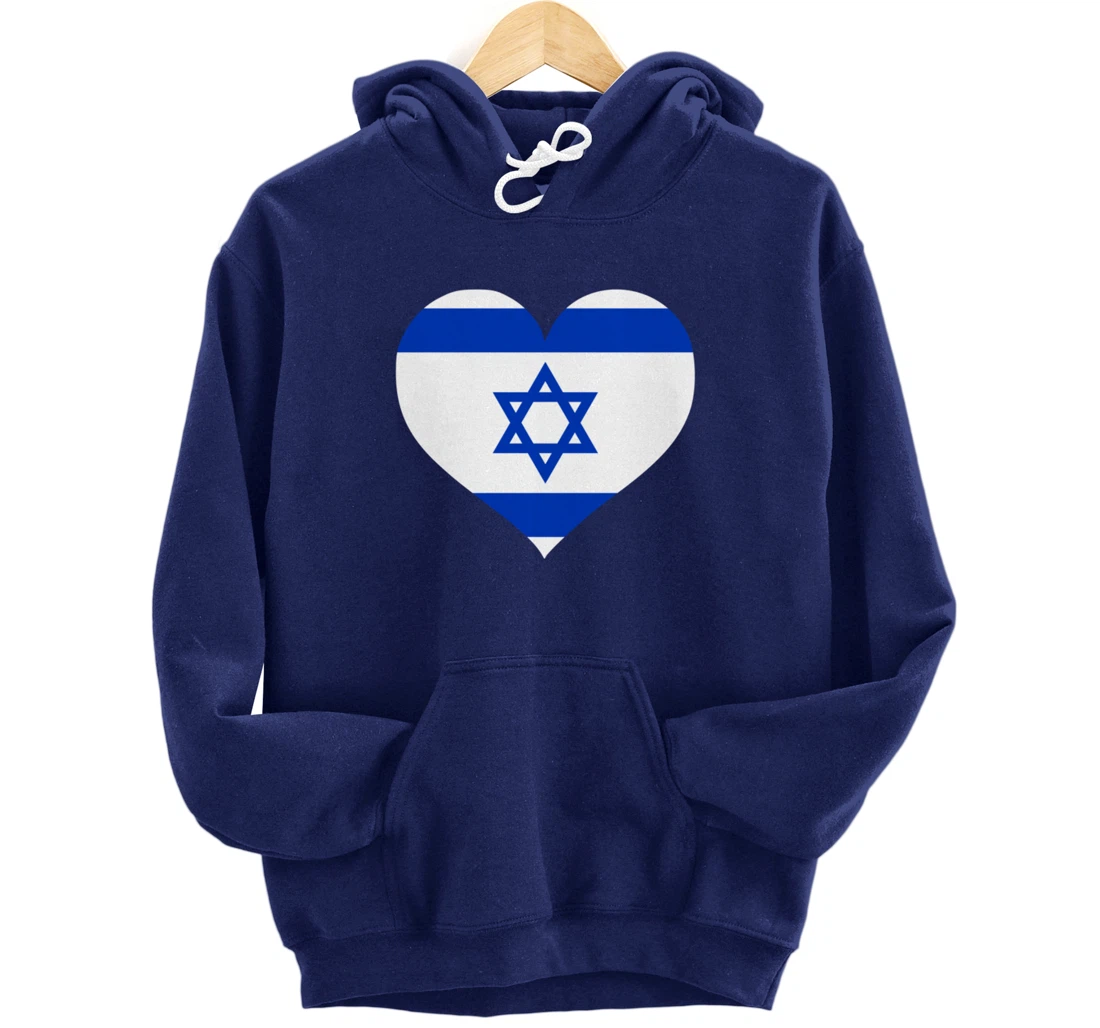 Israel Heart Pullover Hoodie