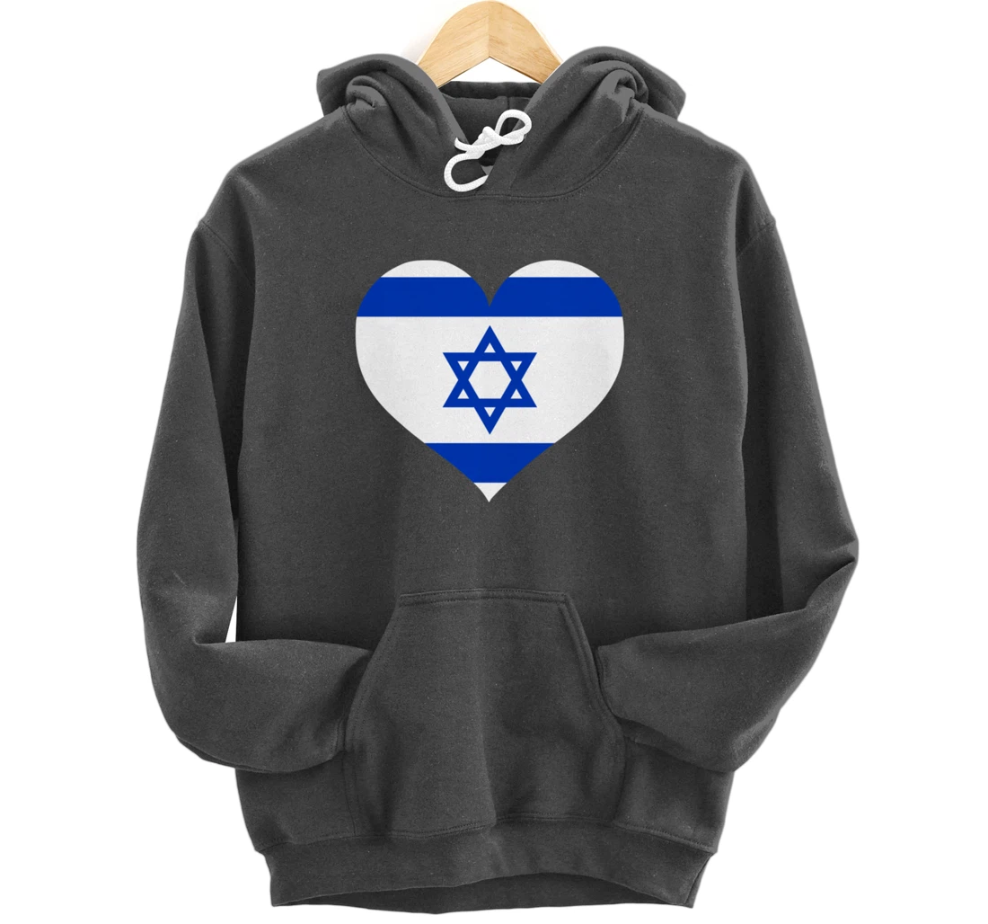 Israel Heart Pullover Hoodie