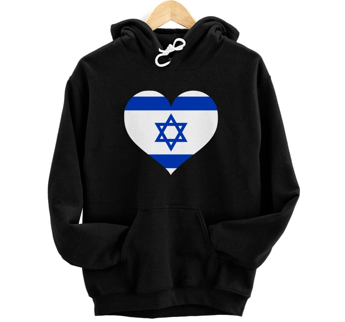 Israel Heart Pullover Hoodie