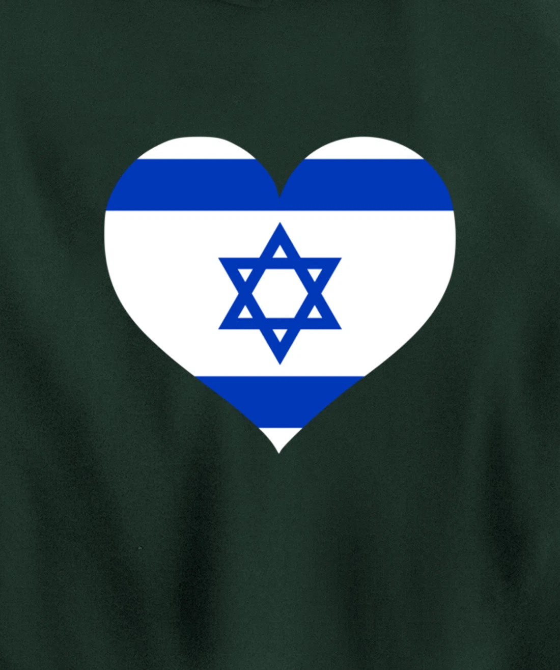Israel Heart Pullover Hoodie