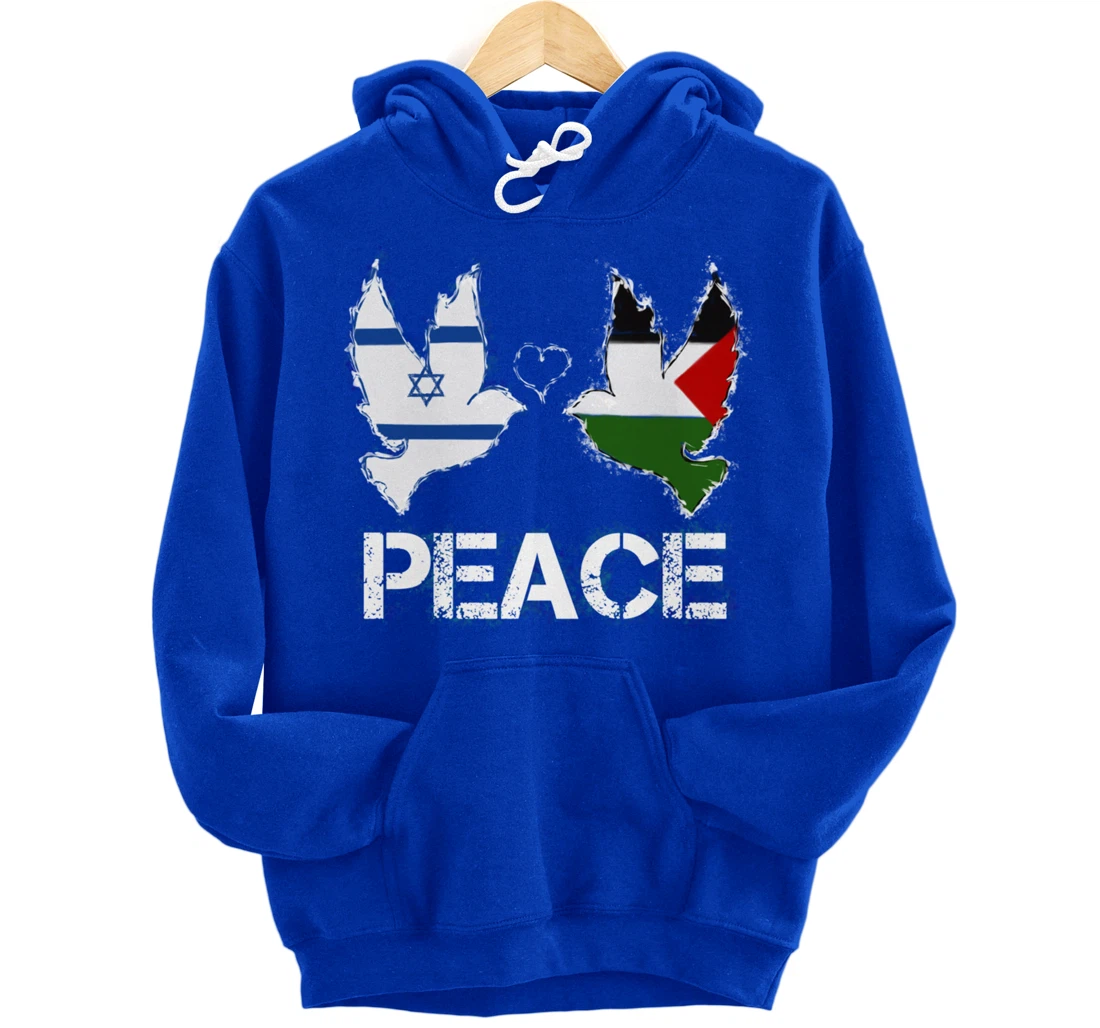 Israel Palestine Peace Friendship Pigeons gift Pullover Hoodie