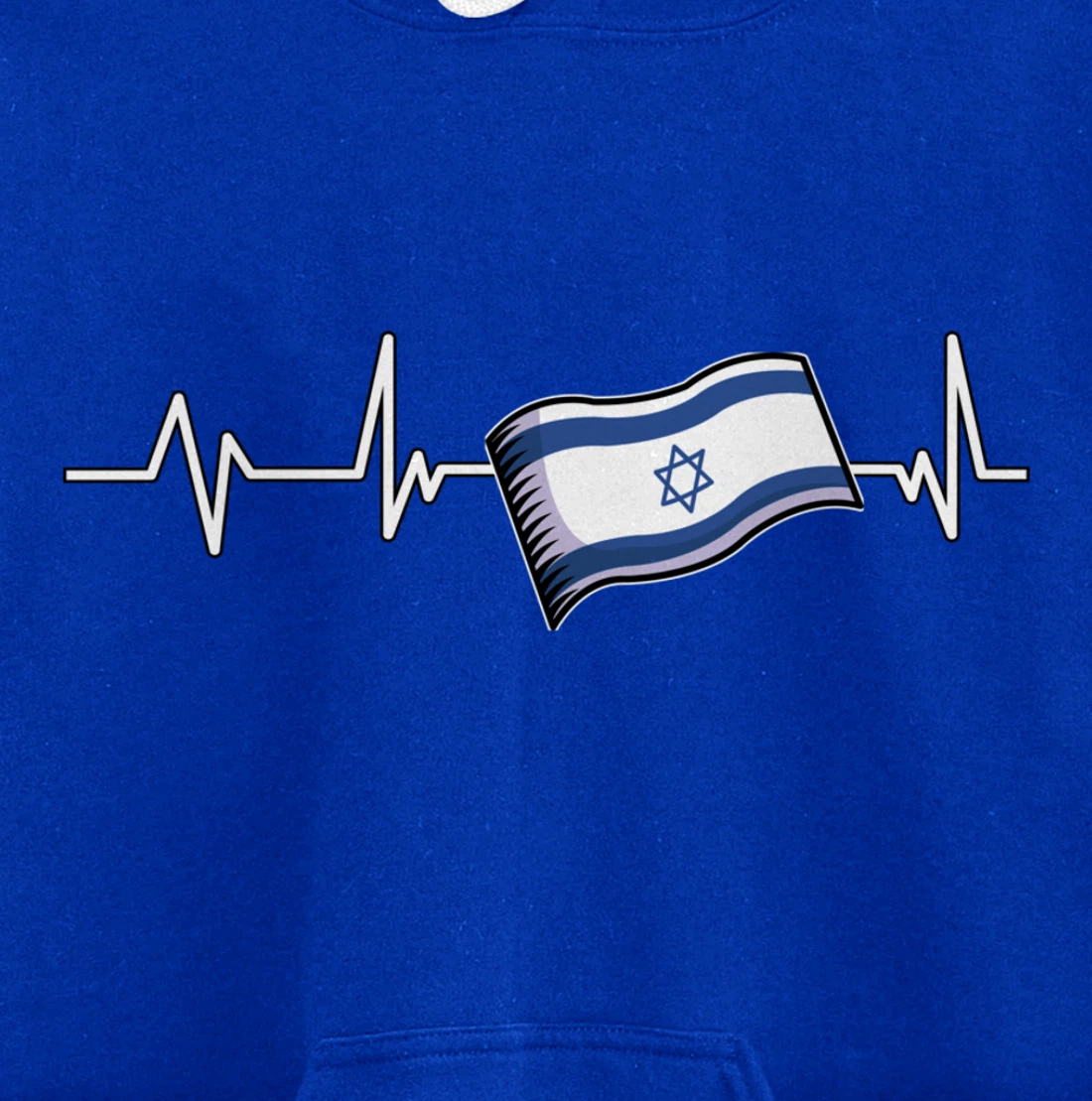Flag Israel Heartbeat Flag Israel Gift Israel Pullover Hoodie