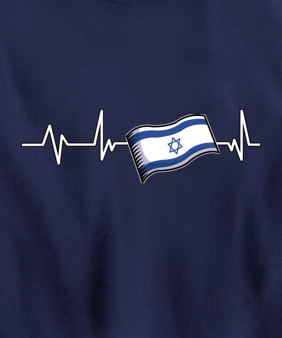 Flag Israel Heartbeat Flag Israel Gift Israel Pullover Hoodie