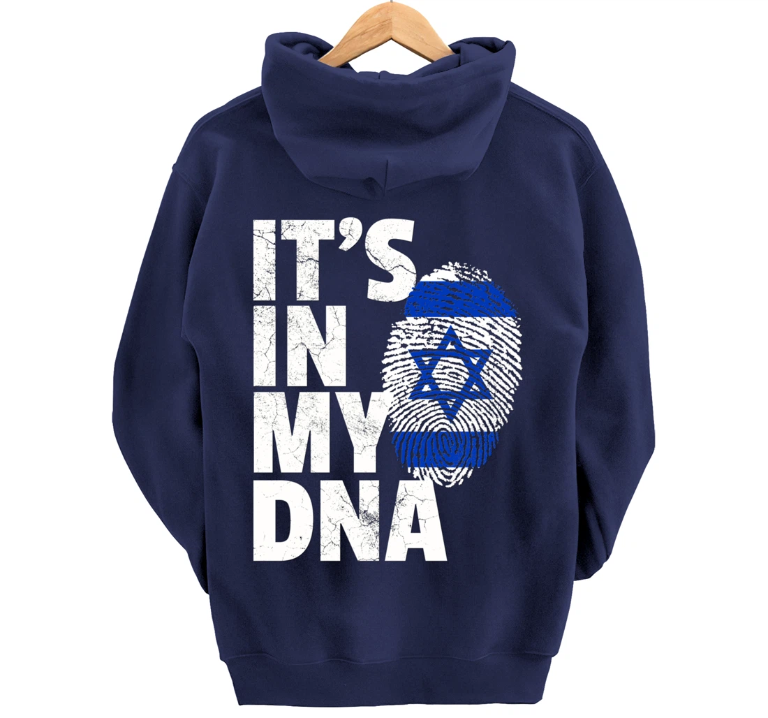 IT'S IN MY DNA Israeli Israel Flag National Pride Roots Gift Pullover Hoodie