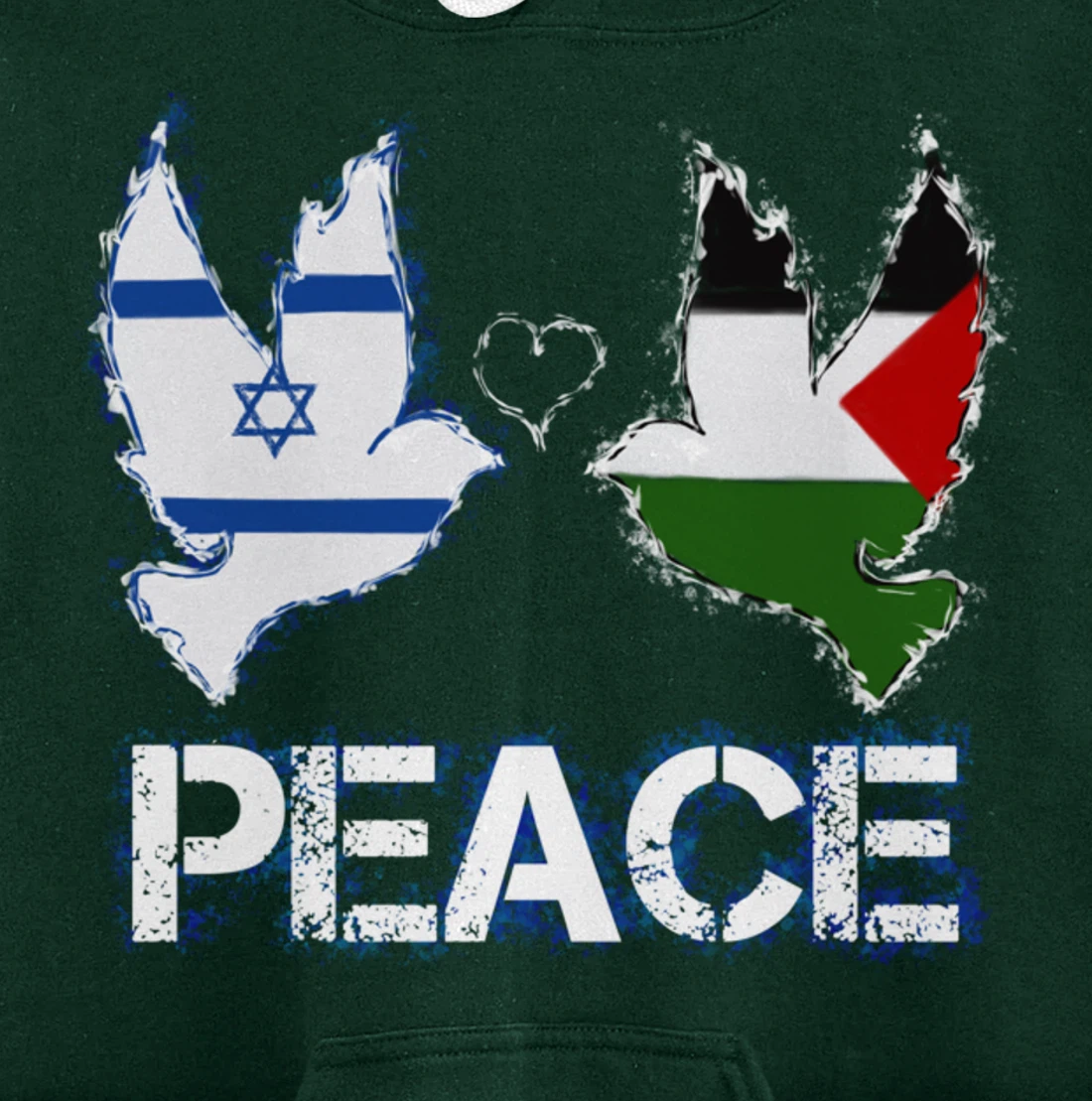 Israel Palestine Peace Friendship Pigeons gift Pullover Hoodie