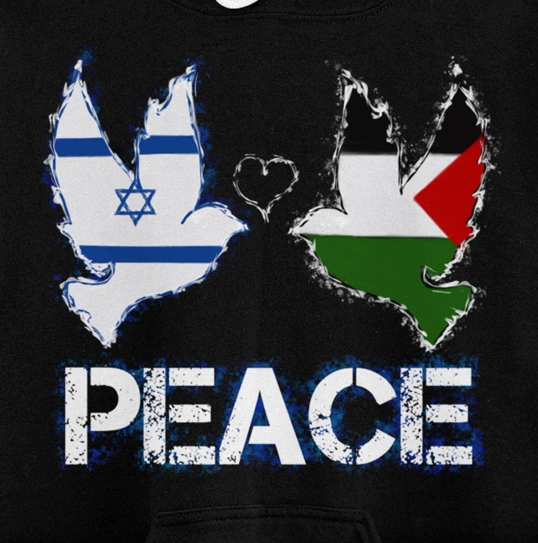 Israel Palestine Peace Friendship Pigeons gift Pullover Hoodie