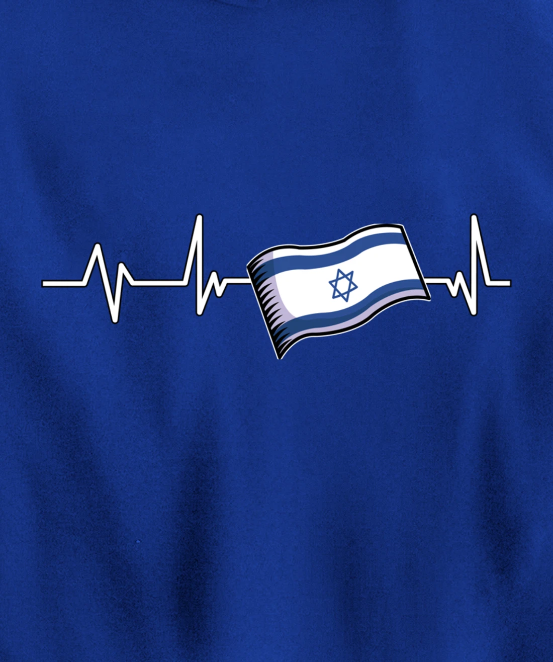 Flag Israel Heartbeat Flag Israel Gift Israel Pullover Hoodie
