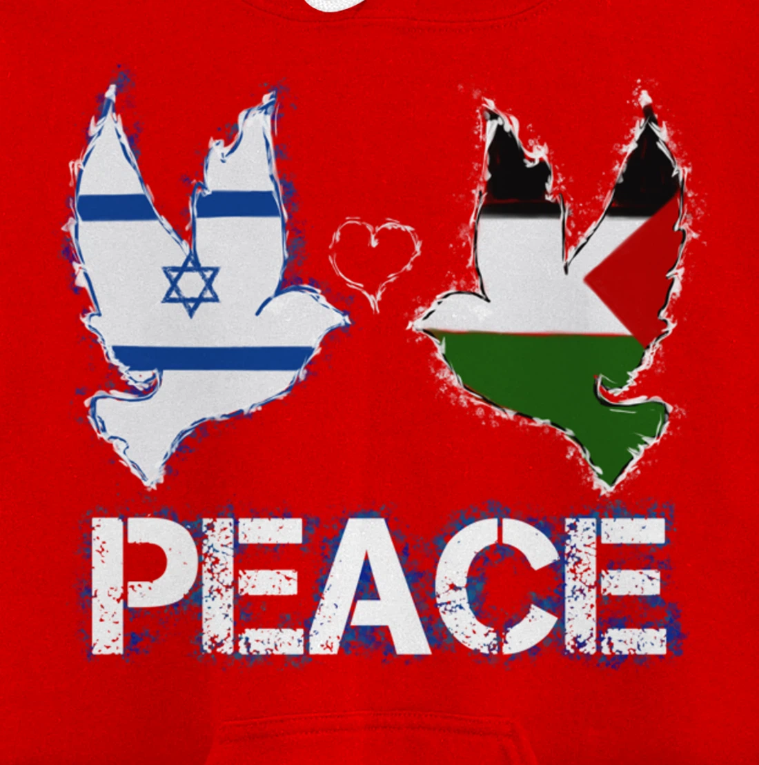 Israel Palestine Peace Friendship Pigeons gift Pullover Hoodie