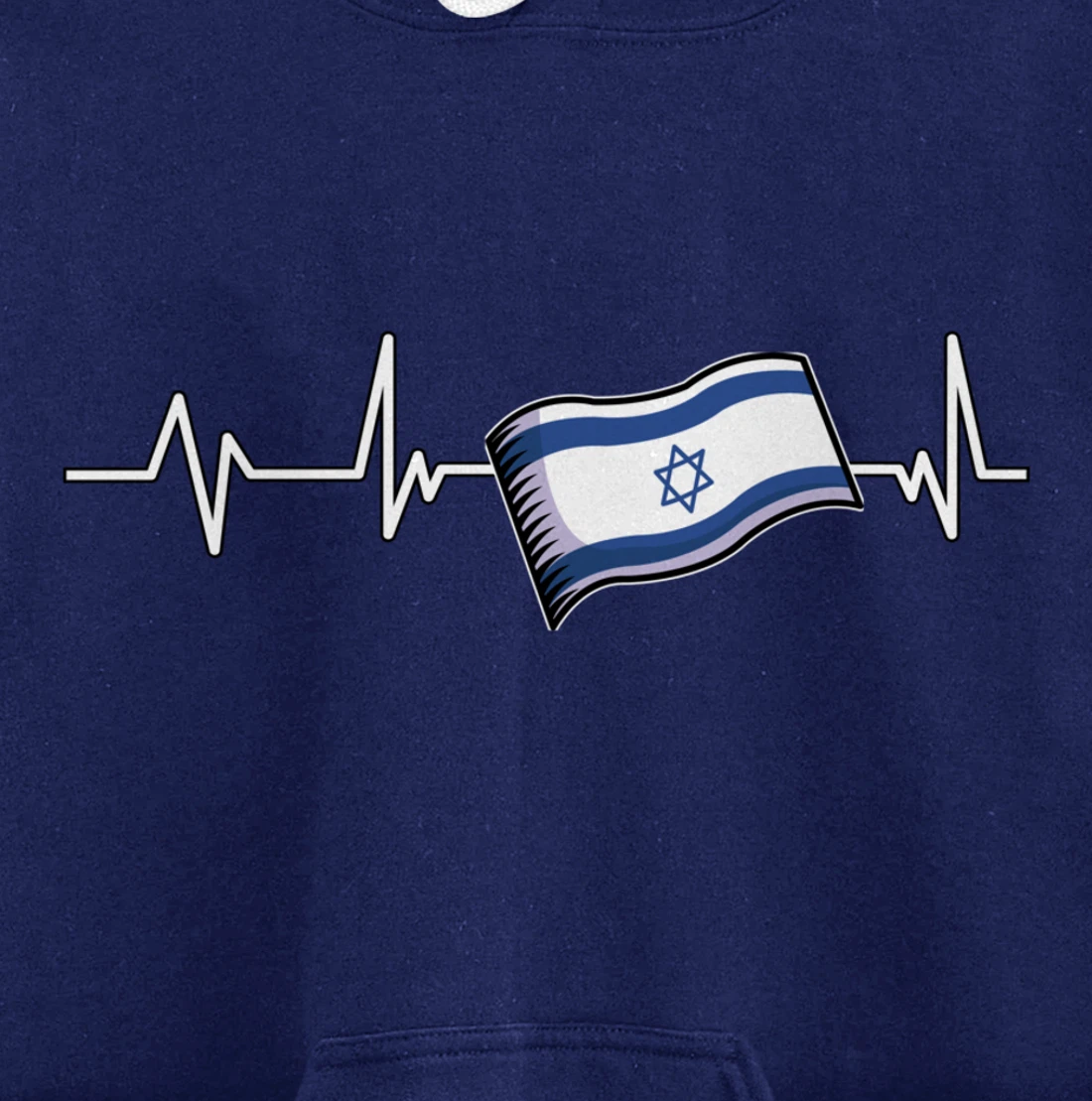 Flag Israel Heartbeat Flag Israel Gift Israel Pullover Hoodie