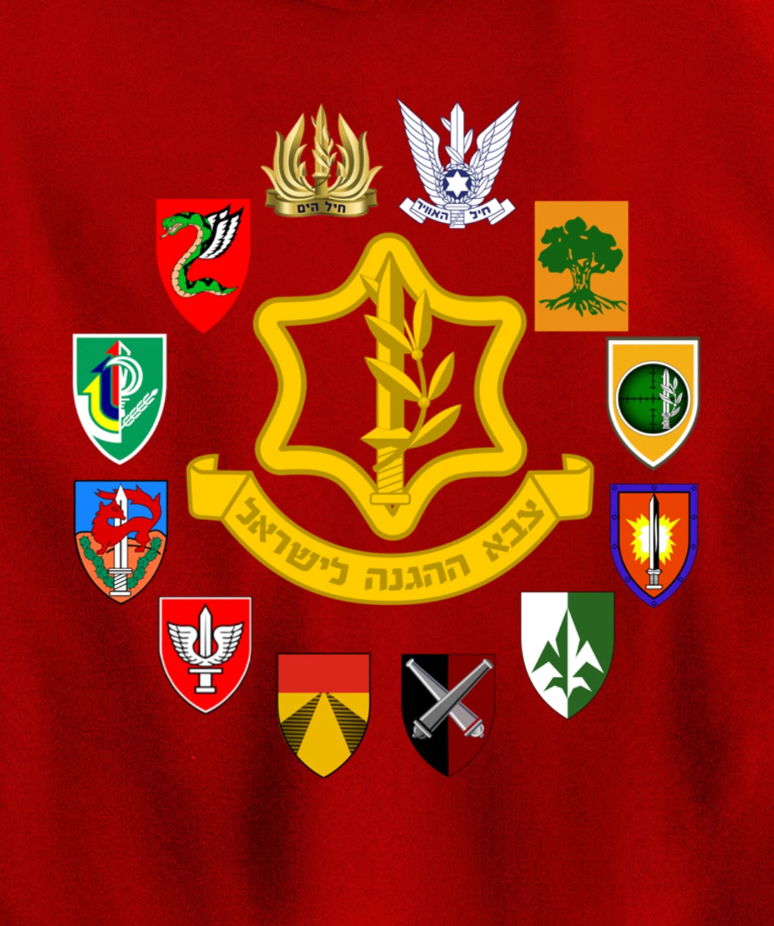 IDF Israel Defence Forces Israeli Army Israel Military Units Pullover Hoodie