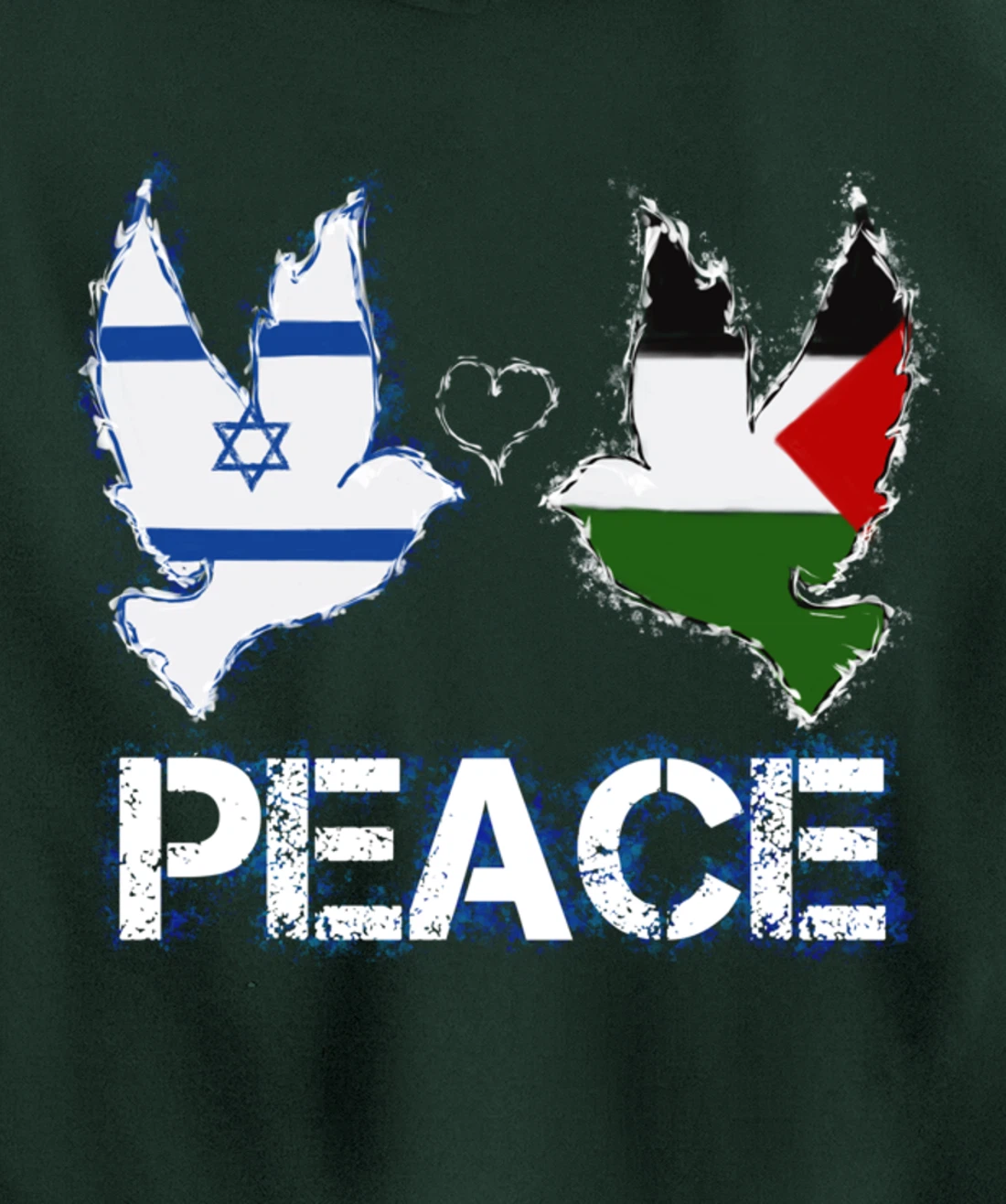 Israel Palestine Peace Friendship Pigeons gift Pullover Hoodie