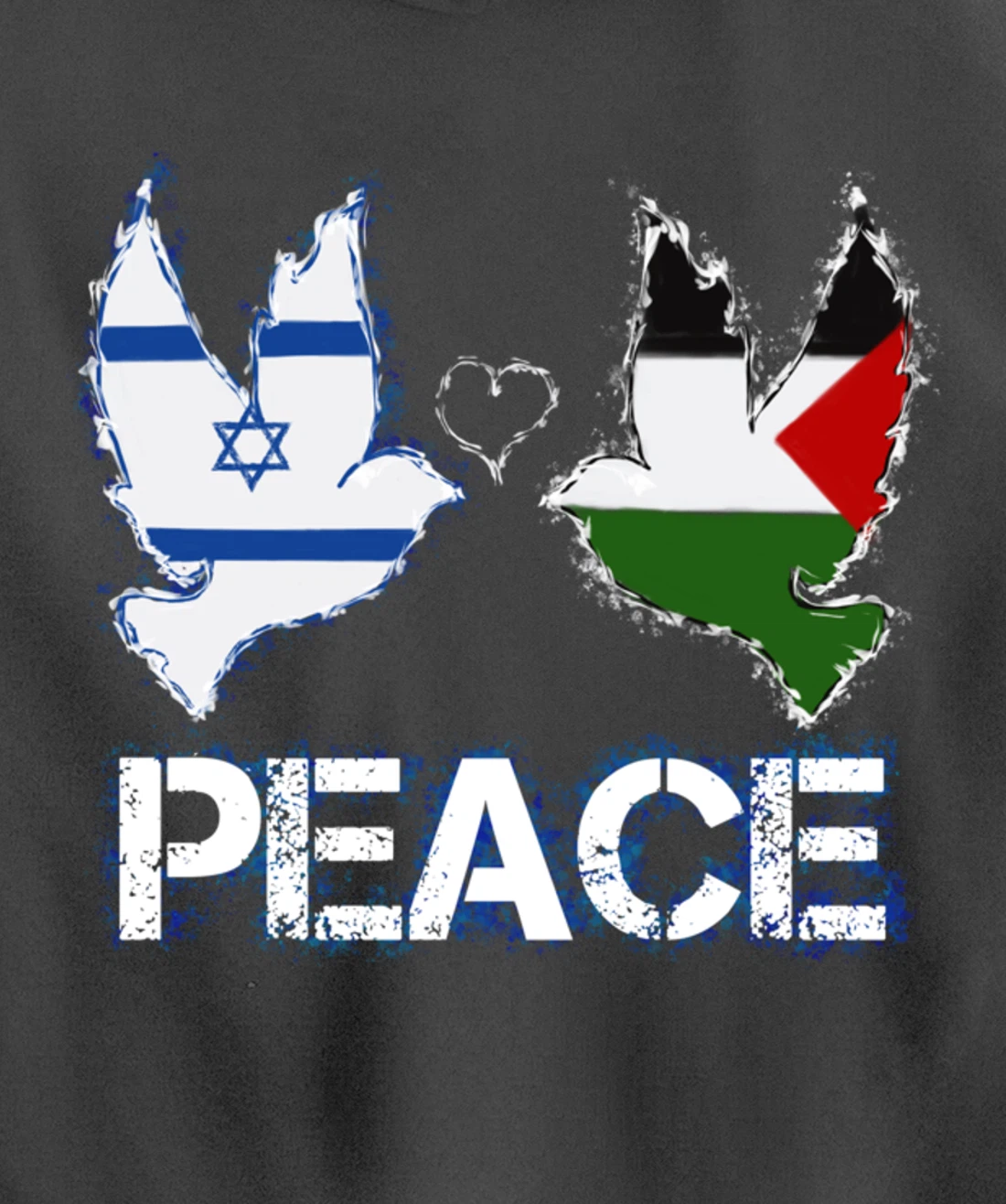 Israel Palestine Peace Friendship Pigeons gift Pullover Hoodie