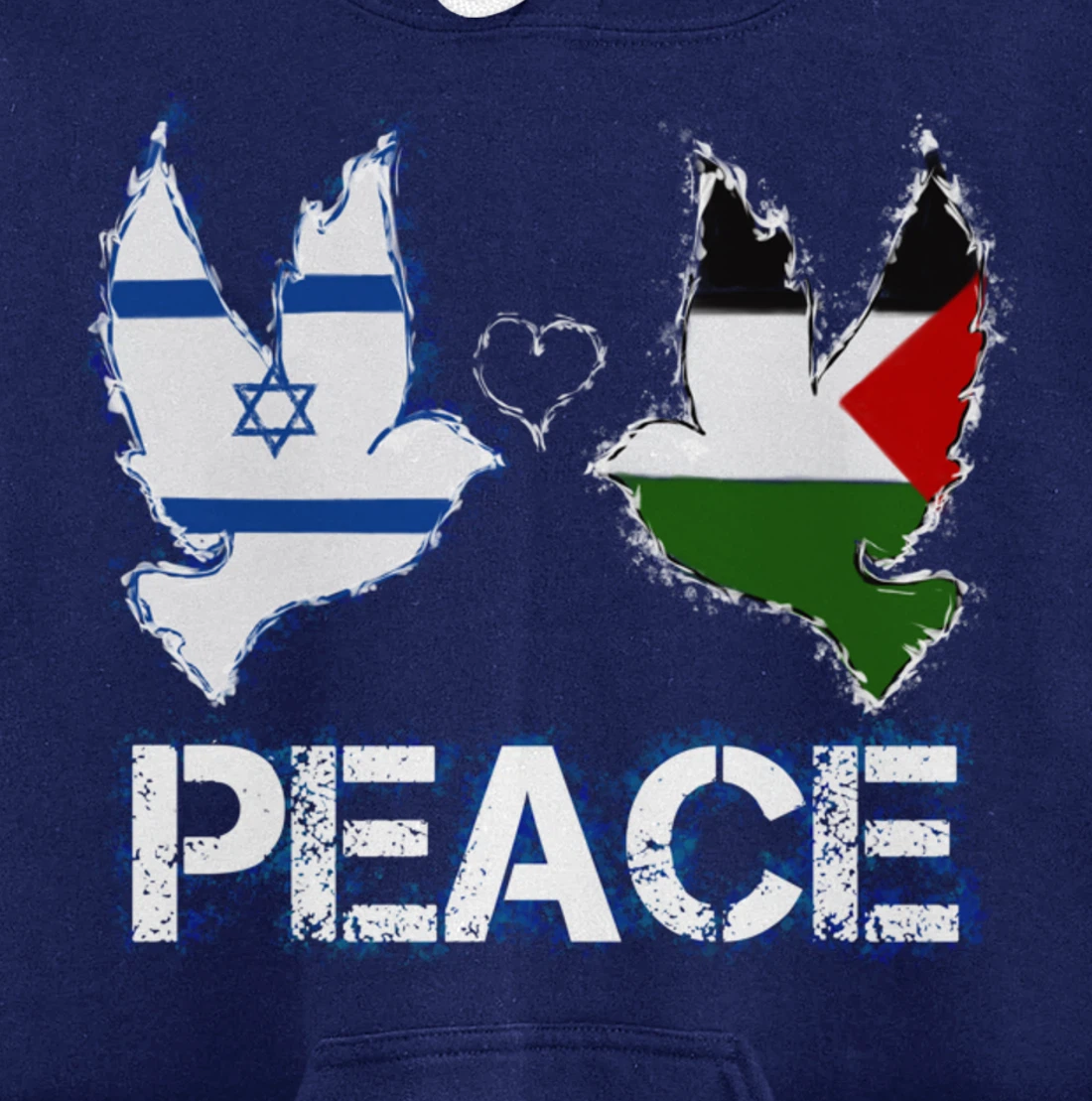 Israel Palestine Peace Friendship Pigeons gift Pullover Hoodie
