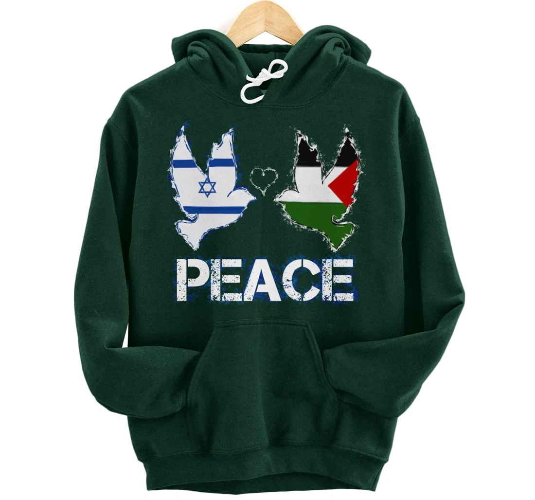Israel Palestine Peace Friendship Pigeons gift Pullover Hoodie