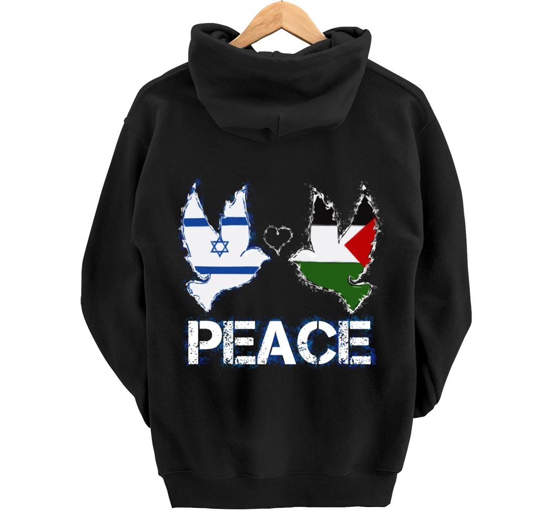 Israel Palestine Peace Friendship Pigeons gift Pullover Hoodie