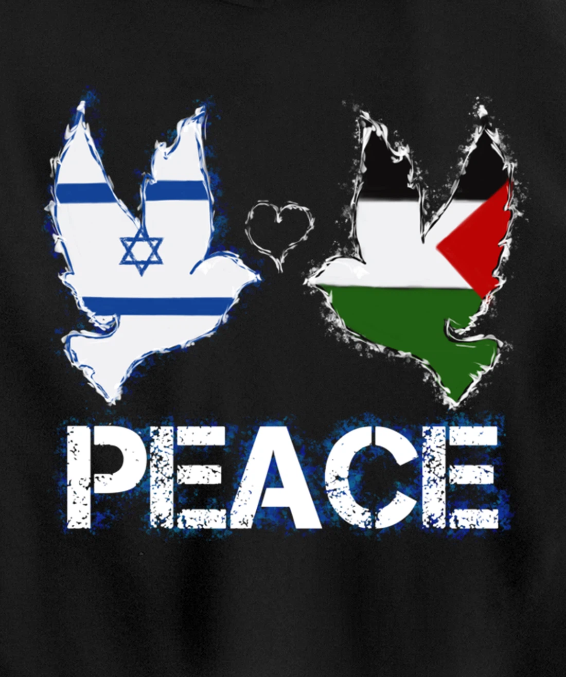 Israel Palestine Peace Friendship Pigeons gift Pullover Hoodie