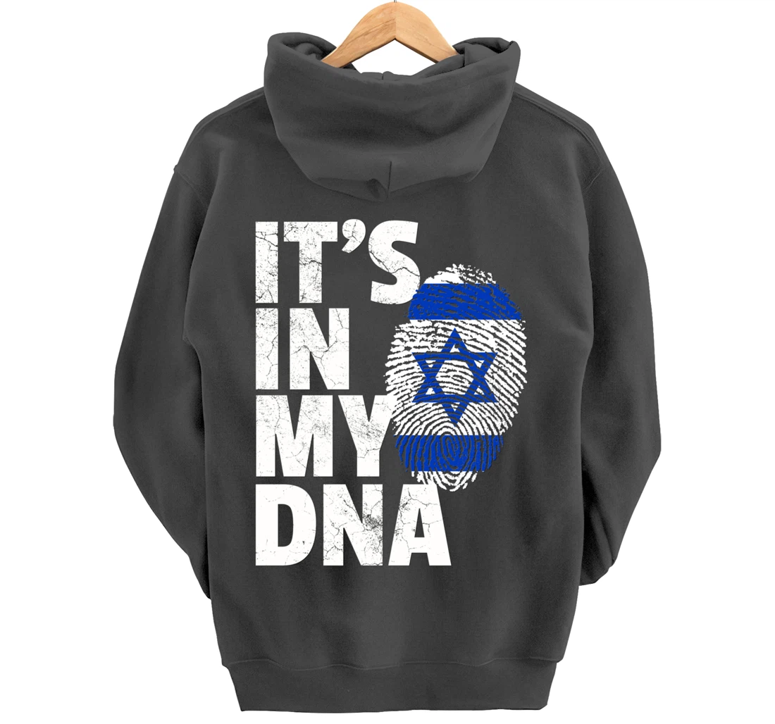 IT'S IN MY DNA Israeli Israel Flag National Pride Roots Gift Pullover Hoodie