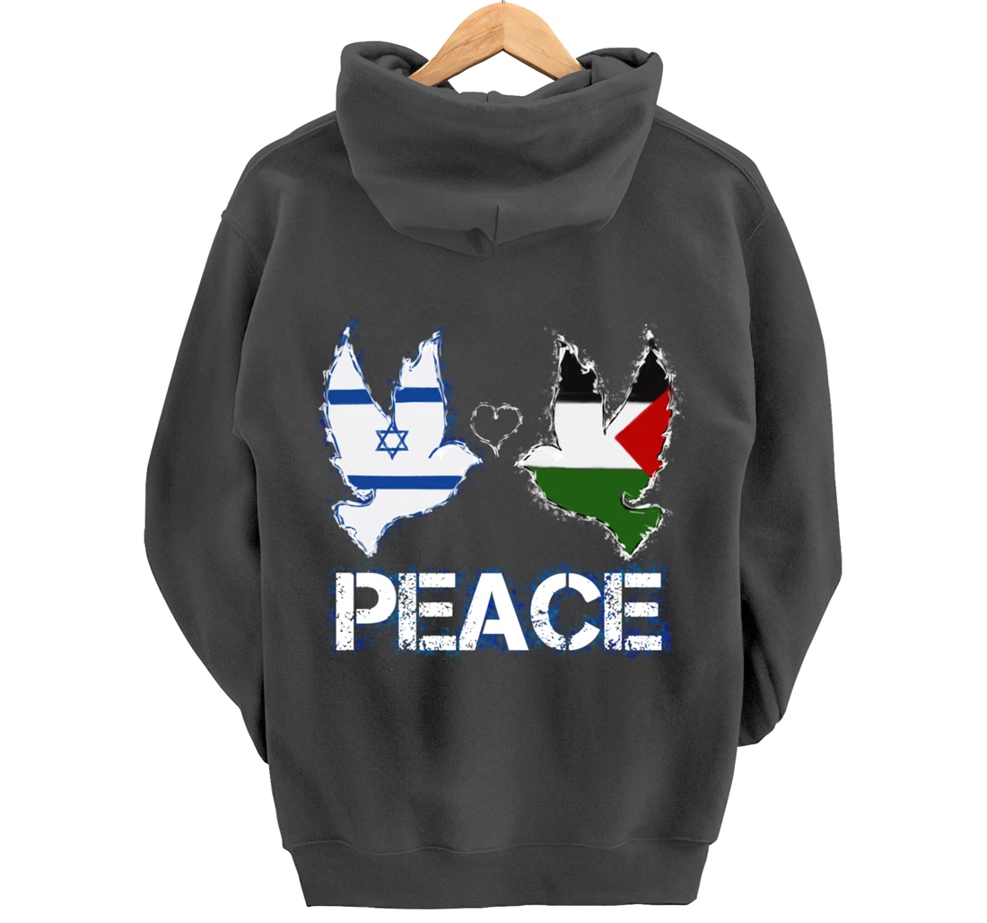 Israel Palestine Peace Friendship Pigeons gift Pullover Hoodie