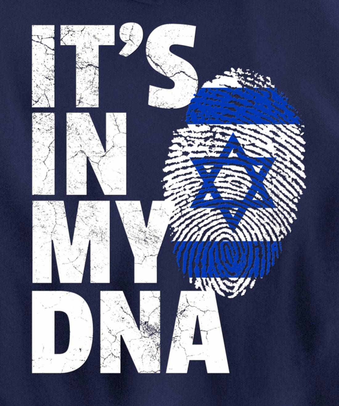 IT'S IN MY DNA Israeli Israel Flag National Pride Roots Gift Pullover Hoodie