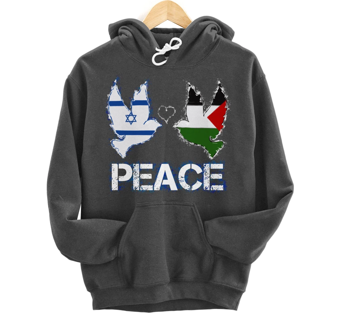 Israel Palestine Peace Friendship Pigeons gift Pullover Hoodie
