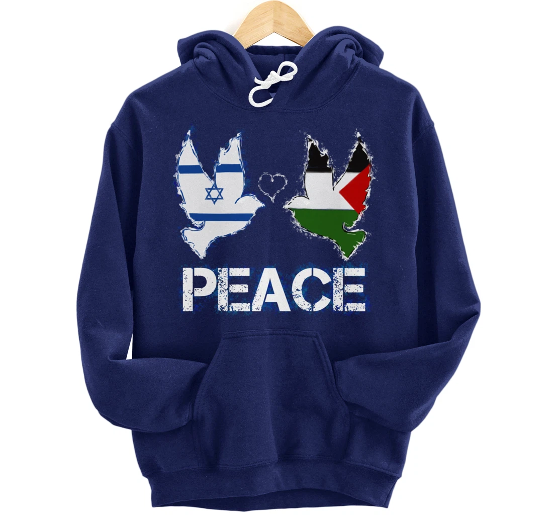 Israel Palestine Peace Friendship Pigeons gift Pullover Hoodie