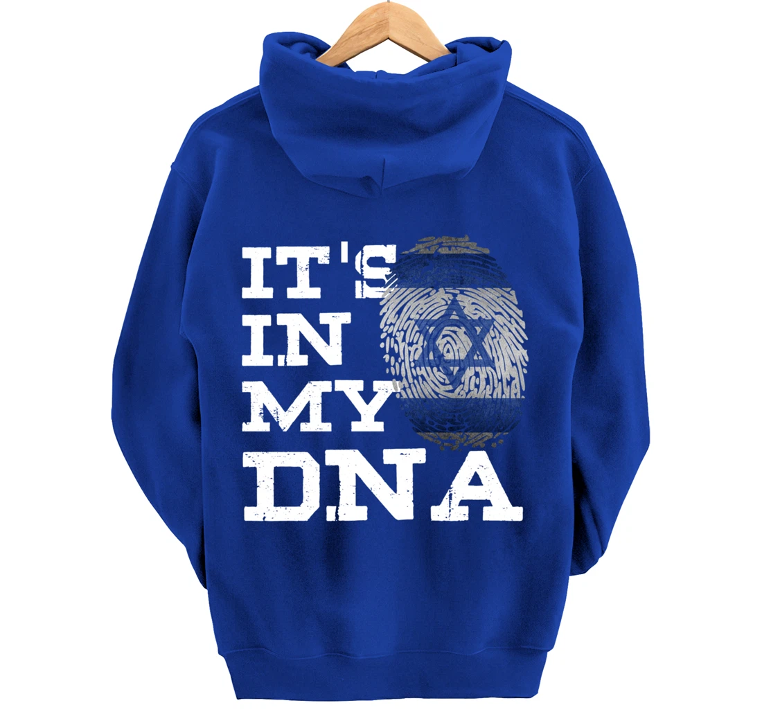 It's In My DNA Israeli Shirt Proud Israel Flag Jewish Gifts Pullover Hoodie