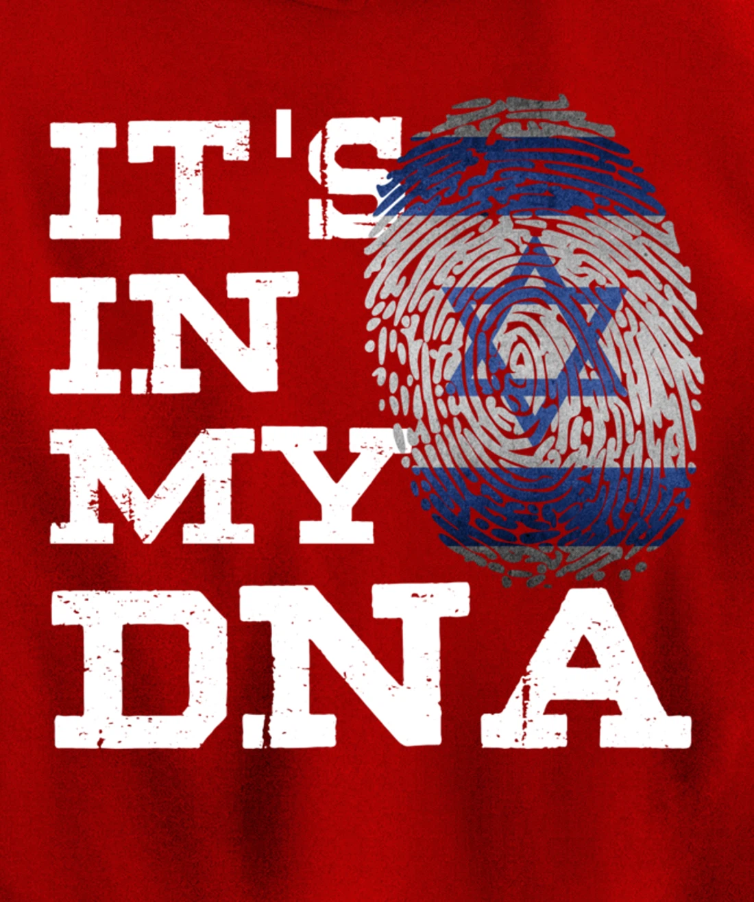 It's In My DNA Israeli Shirt Proud Israel Flag Jewish Gifts Pullover Hoodie