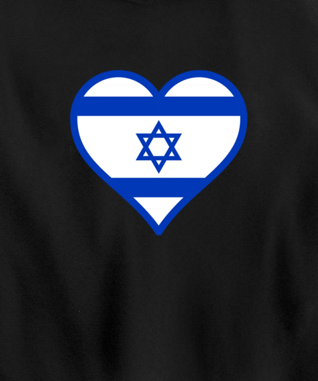 Israel flag Heart Star of David Jewish Israelite heritage Pullover Hoodie