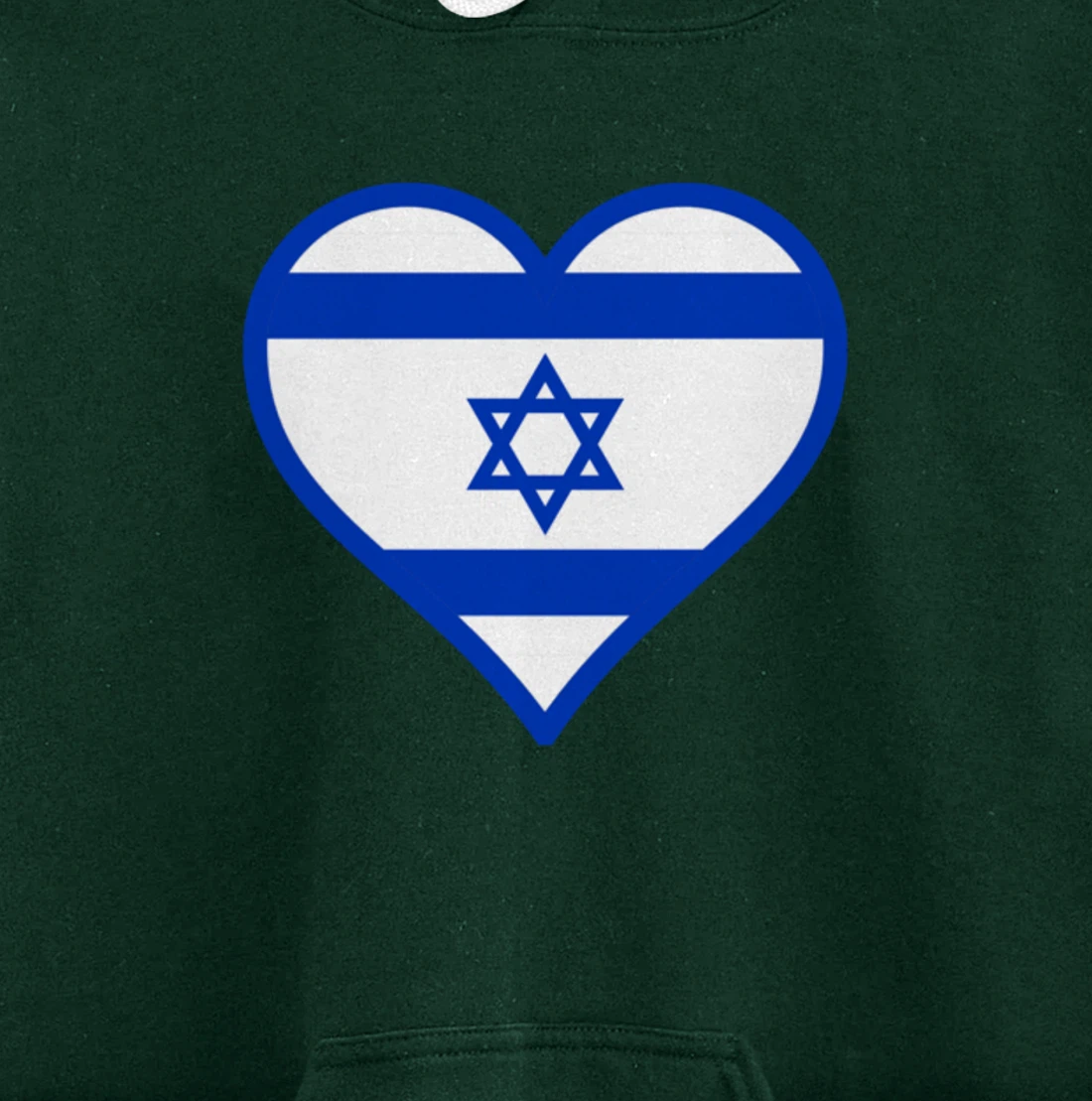 Israel flag Heart Star of David Jewish Israelite heritage Pullover Hoodie