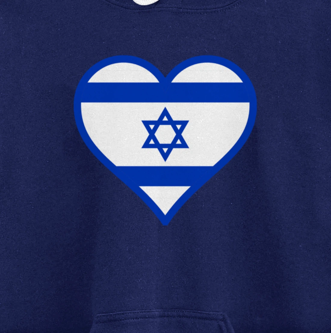 Israel flag Heart Star of David Jewish Israelite heritage Pullover Hoodie