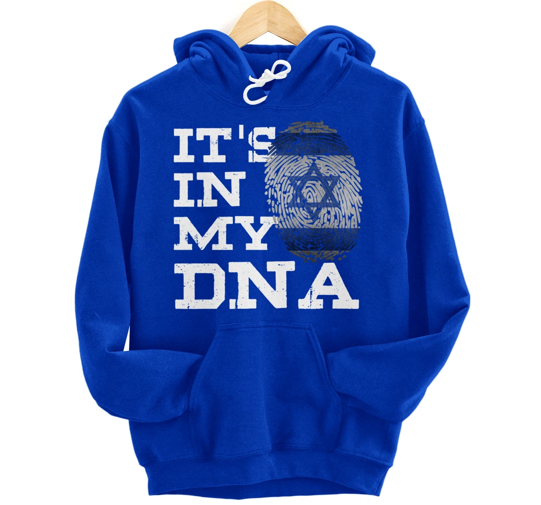 It's In My DNA Israeli Shirt Proud Israel Flag Jewish Gifts Pullover Hoodie