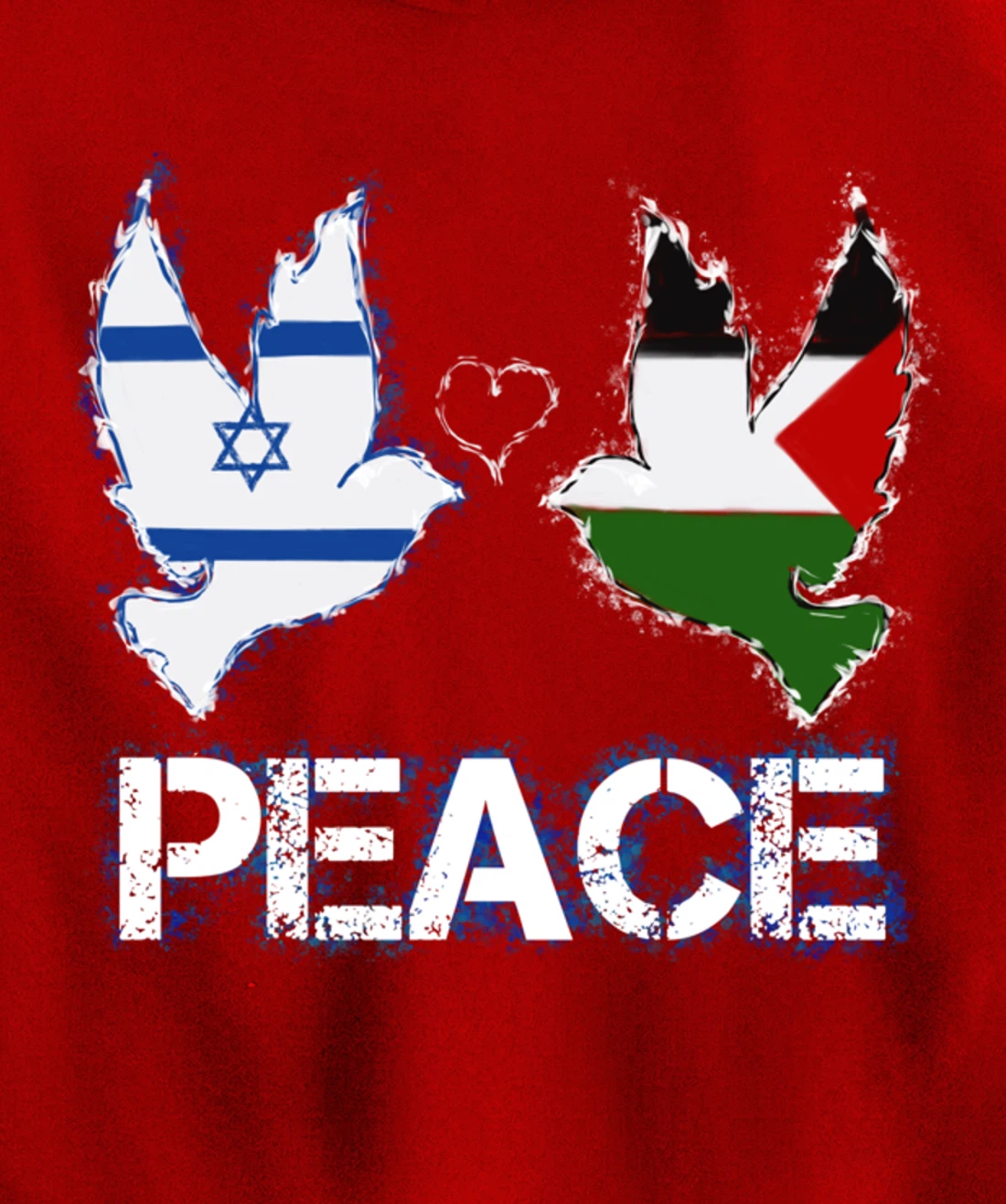 Israel Palestine Peace Friendship Pigeons gift Pullover Hoodie
