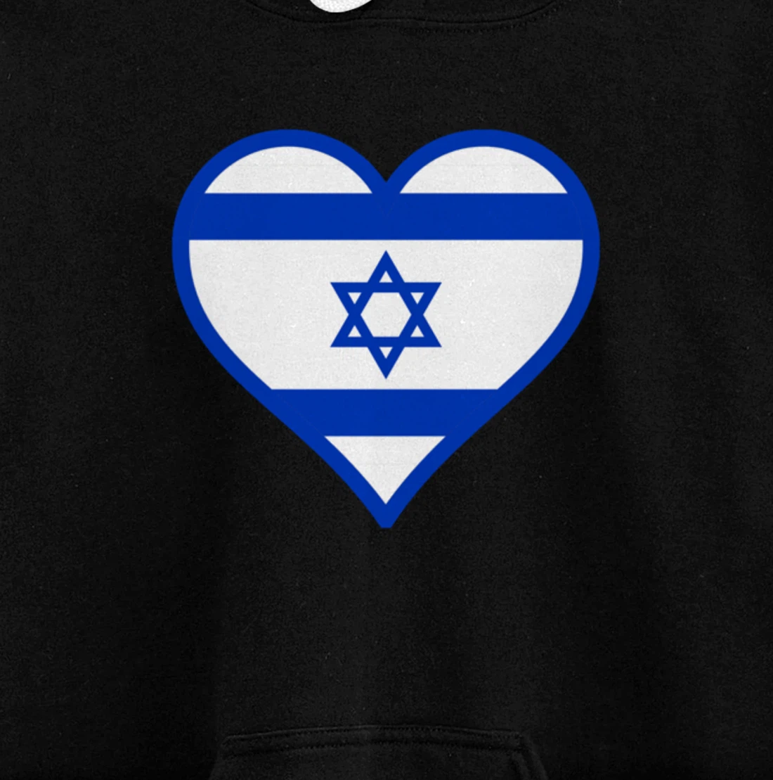 Israel flag Heart Star of David Jewish Israelite heritage Pullover Hoodie