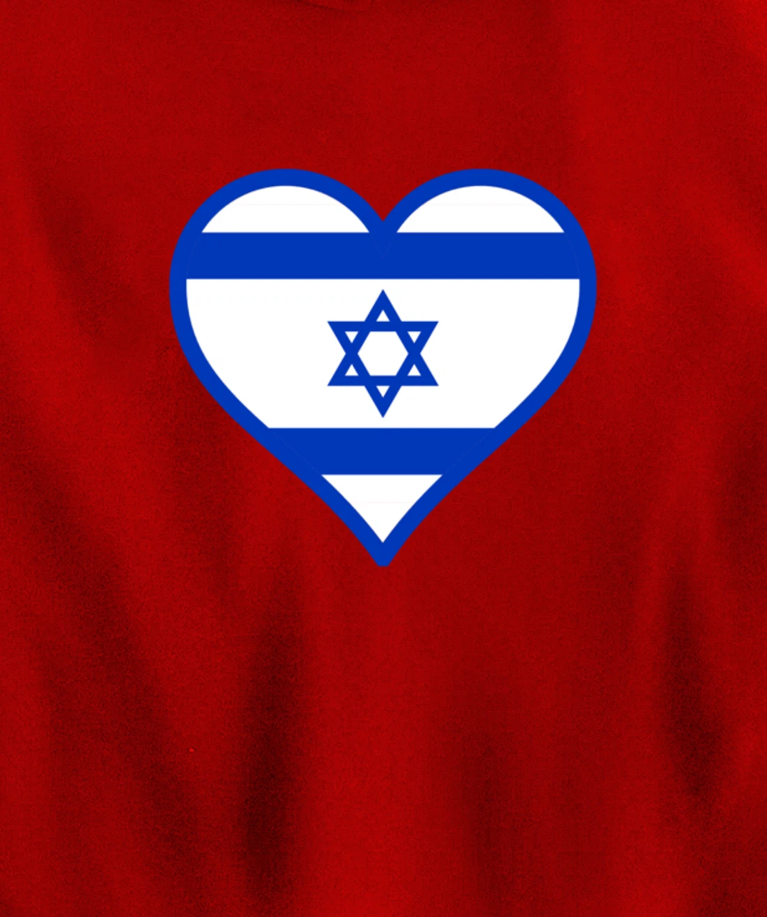 Israel flag Heart Star of David Jewish Israelite heritage Pullover Hoodie