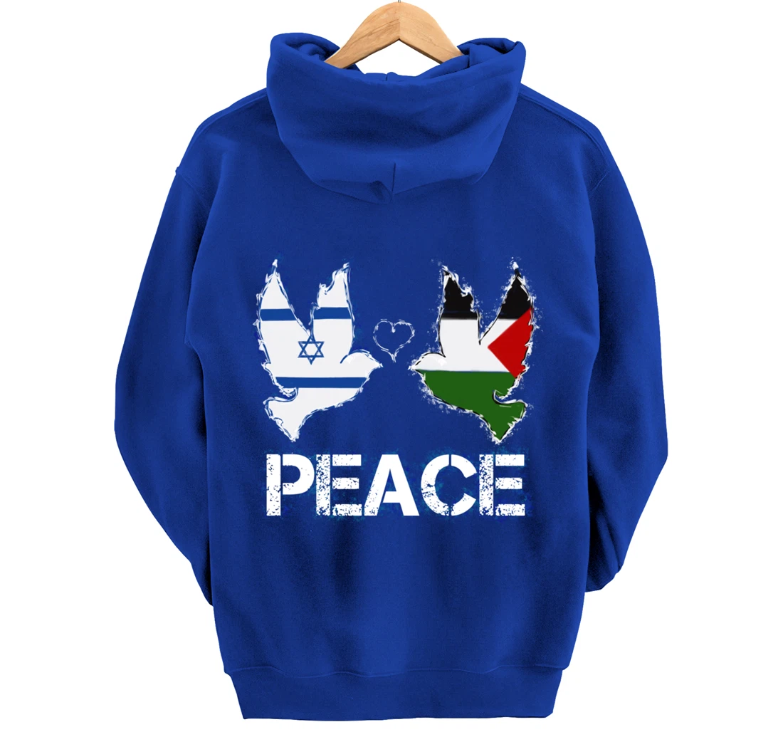 Israel Palestine Peace Friendship Pigeons gift Pullover Hoodie