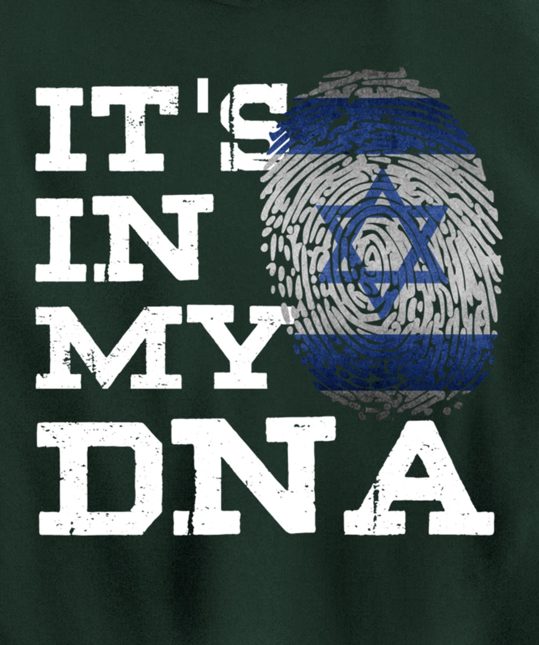 It's In My DNA Israeli Shirt Proud Israel Flag Jewish Gifts Pullover Hoodie