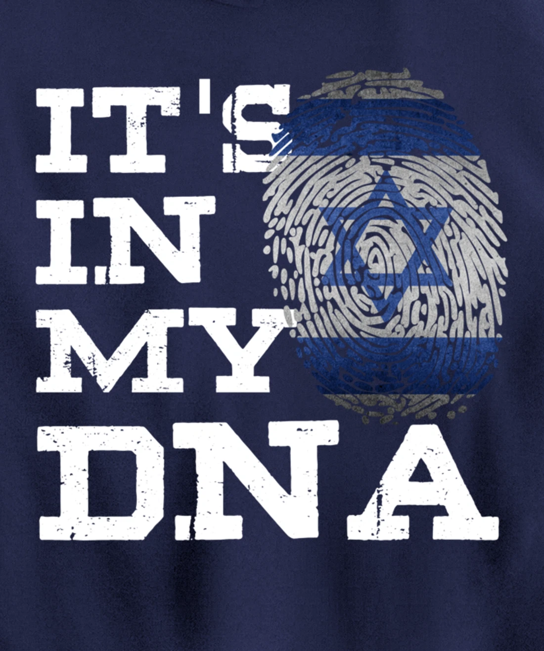 It's In My DNA Israeli Shirt Proud Israel Flag Jewish Gifts Pullover Hoodie