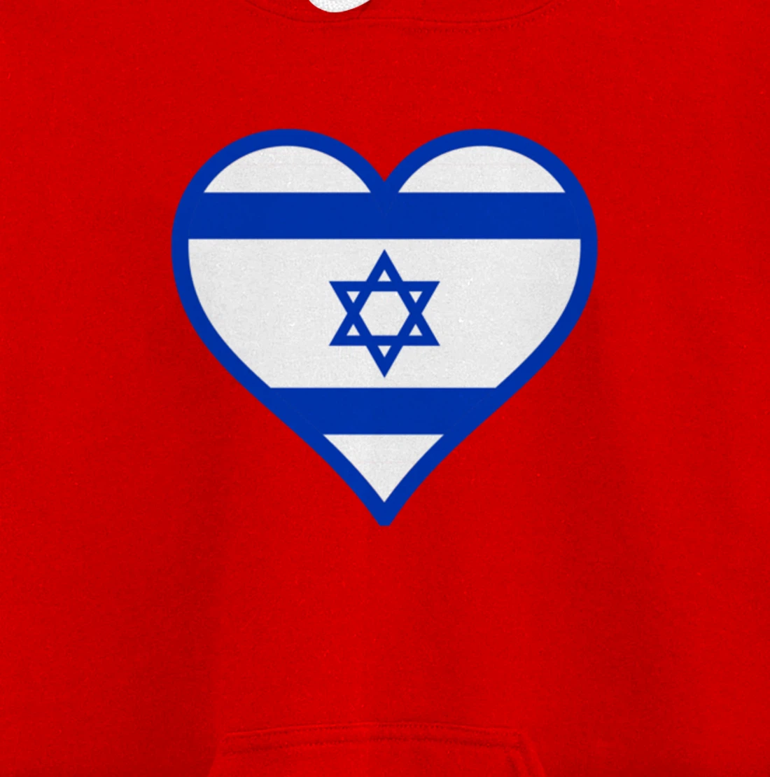 Israel flag Heart Star of David Jewish Israelite heritage Pullover Hoodie