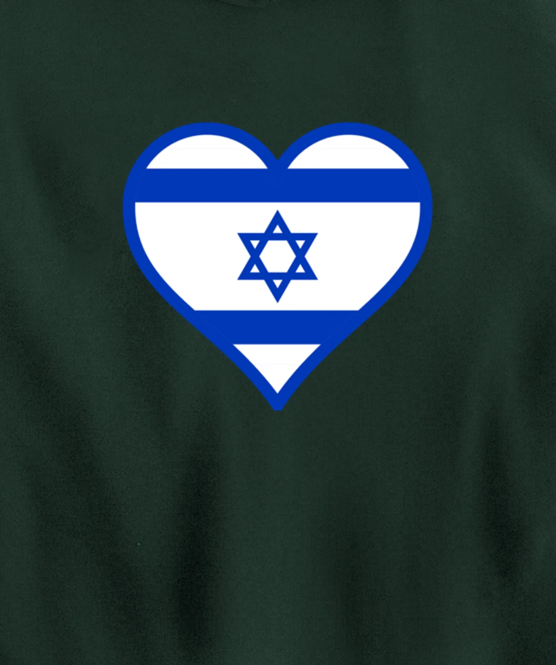 Israel flag Heart Star of David Jewish Israelite heritage Pullover Hoodie