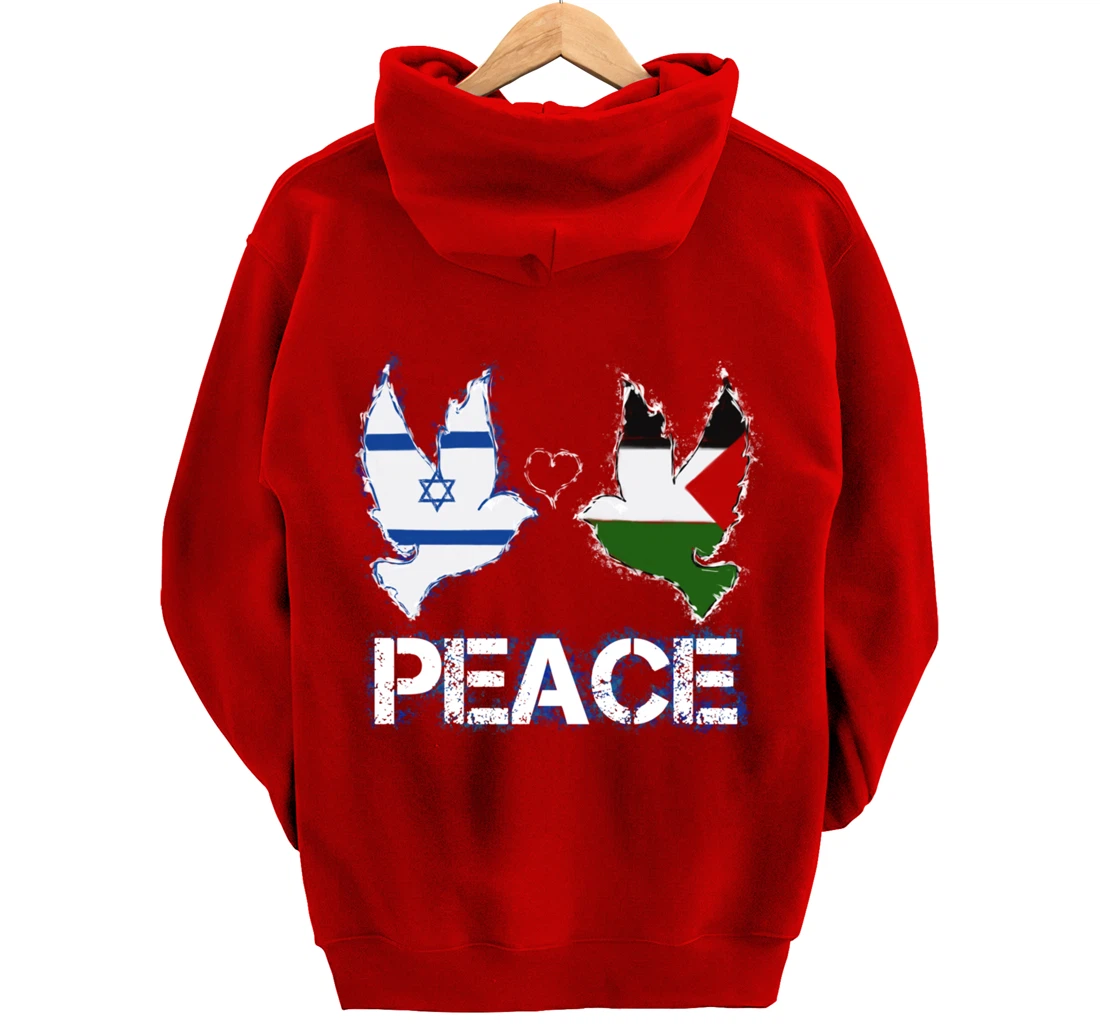 Israel Palestine Peace Friendship Pigeons gift Pullover Hoodie