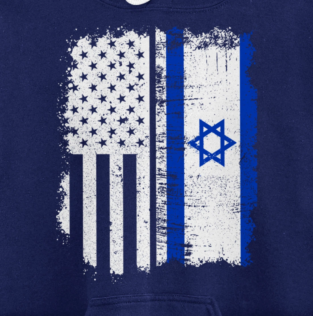 USA Israel Flag Patriotic Pride Patriot USA Israel Fan Pullover Hoodie