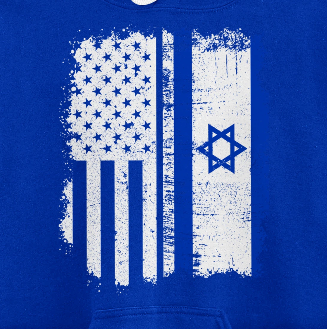 USA Israel Flag Patriotic Pride Patriot USA Israel Fan Pullover Hoodie