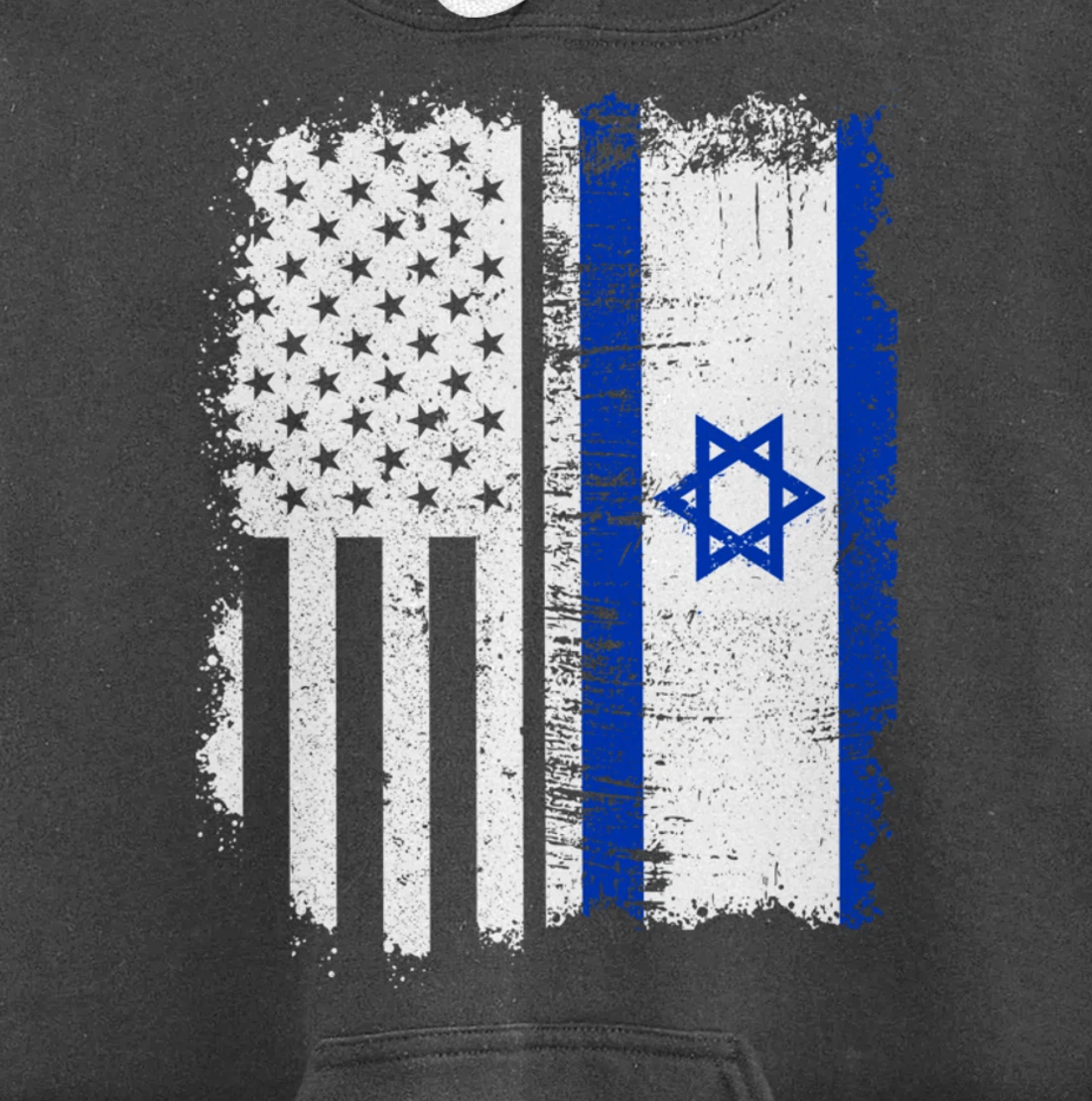 USA Israel Flag Patriotic Pride Patriot USA Israel Fan Pullover Hoodie